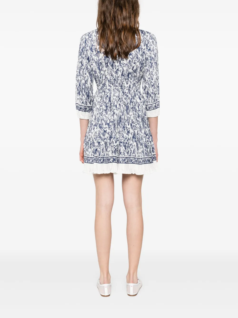Maje Mini-jurk met bloemenprint Blauw