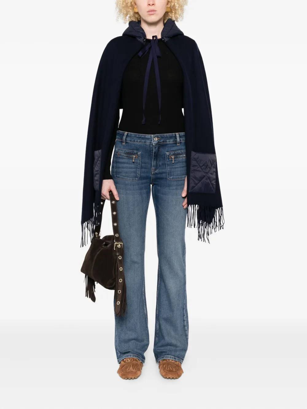 Maje poncho capitonado con capucha | Capas y ponchos | Image 2