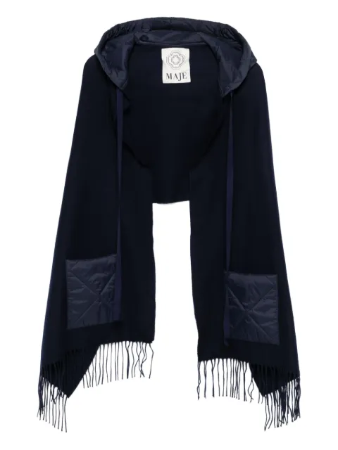 Maje poncho capitonado con capucha