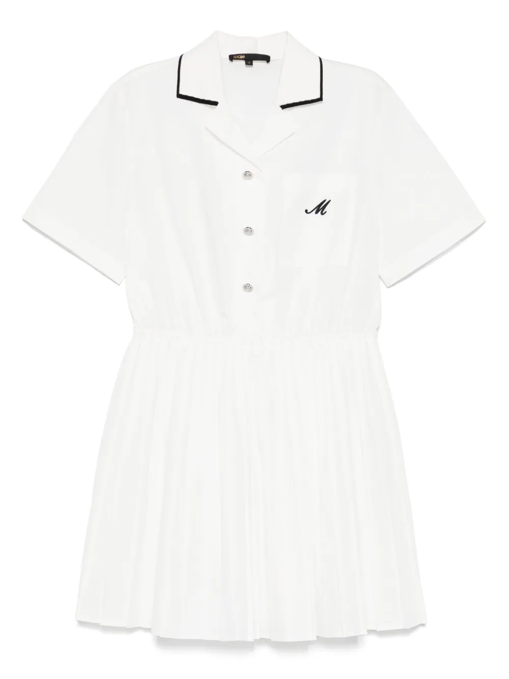 Maje Short-sleeve Shirt Dress In White