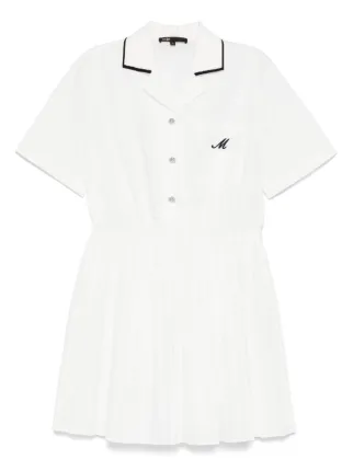 Maje short-sleeve Shirt Dress | White | FARFETCH