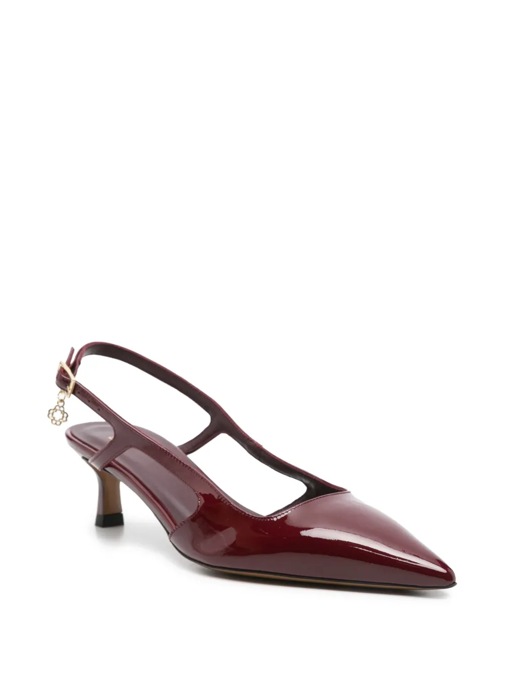 Maje 60mm patent-leather slingback pumps | Heeled Pumps | Image 2