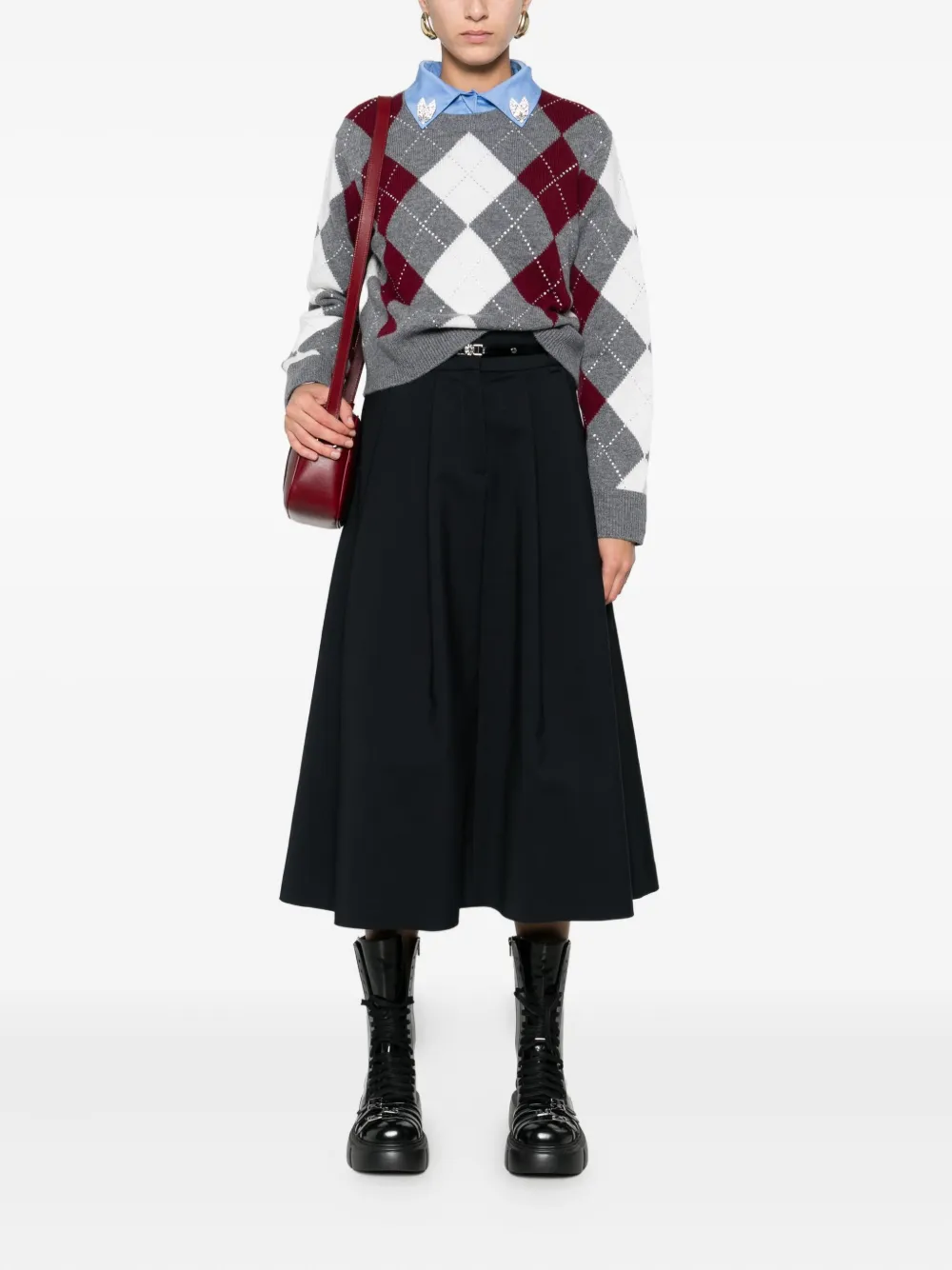 Maje argyle-print sweater | Knitted Sweaters | Image 2