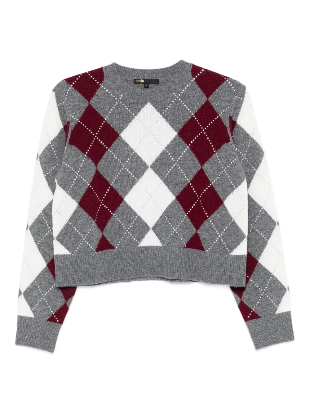 Maje argyle-print sweater | Grey | Image 1
