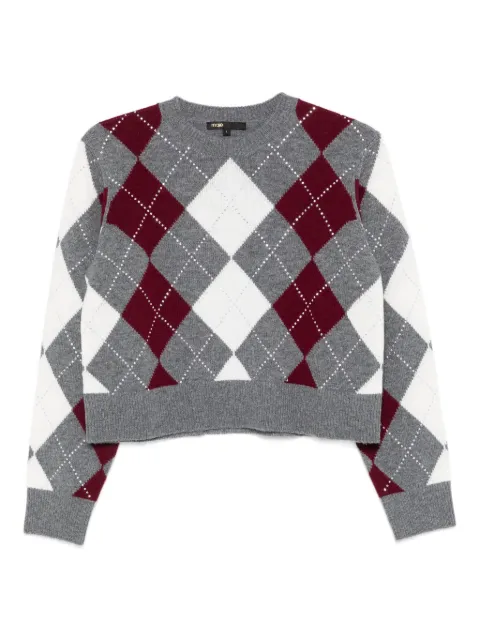 Maje argyle-print sweater 