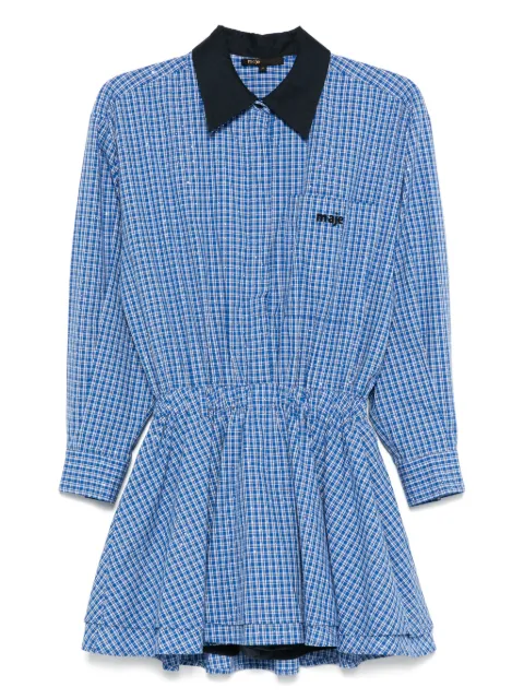 Maje rhinestone-embellished checked mini dress