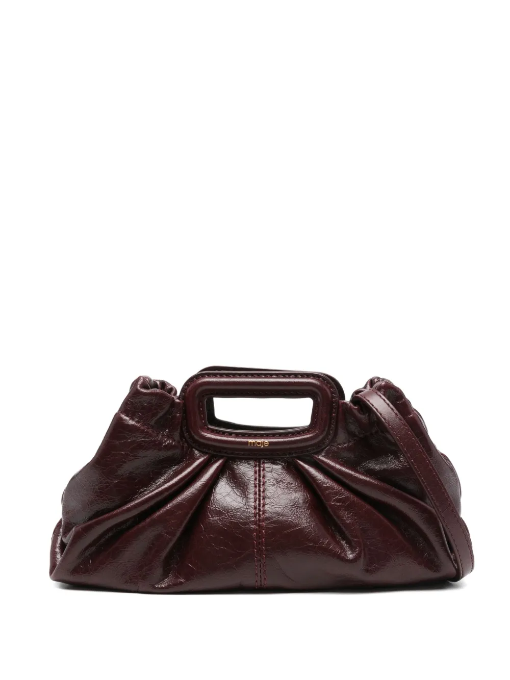 Maje Borsa mini in pelle con effetto craquelé | rosso | Image 1