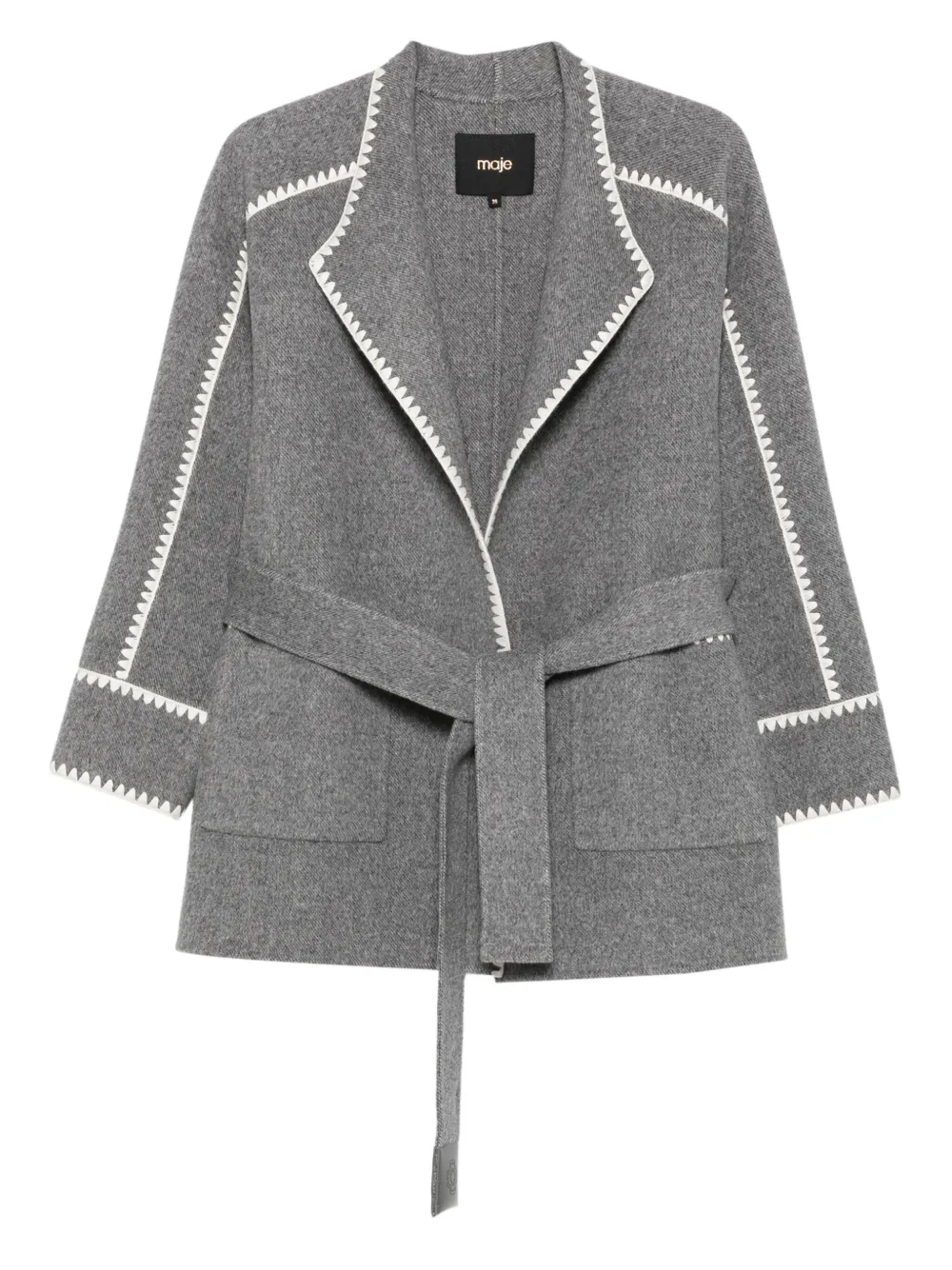 Maje double-breasted wool coat - Grey
