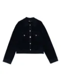 Maje velvet cropped jacket - Blue