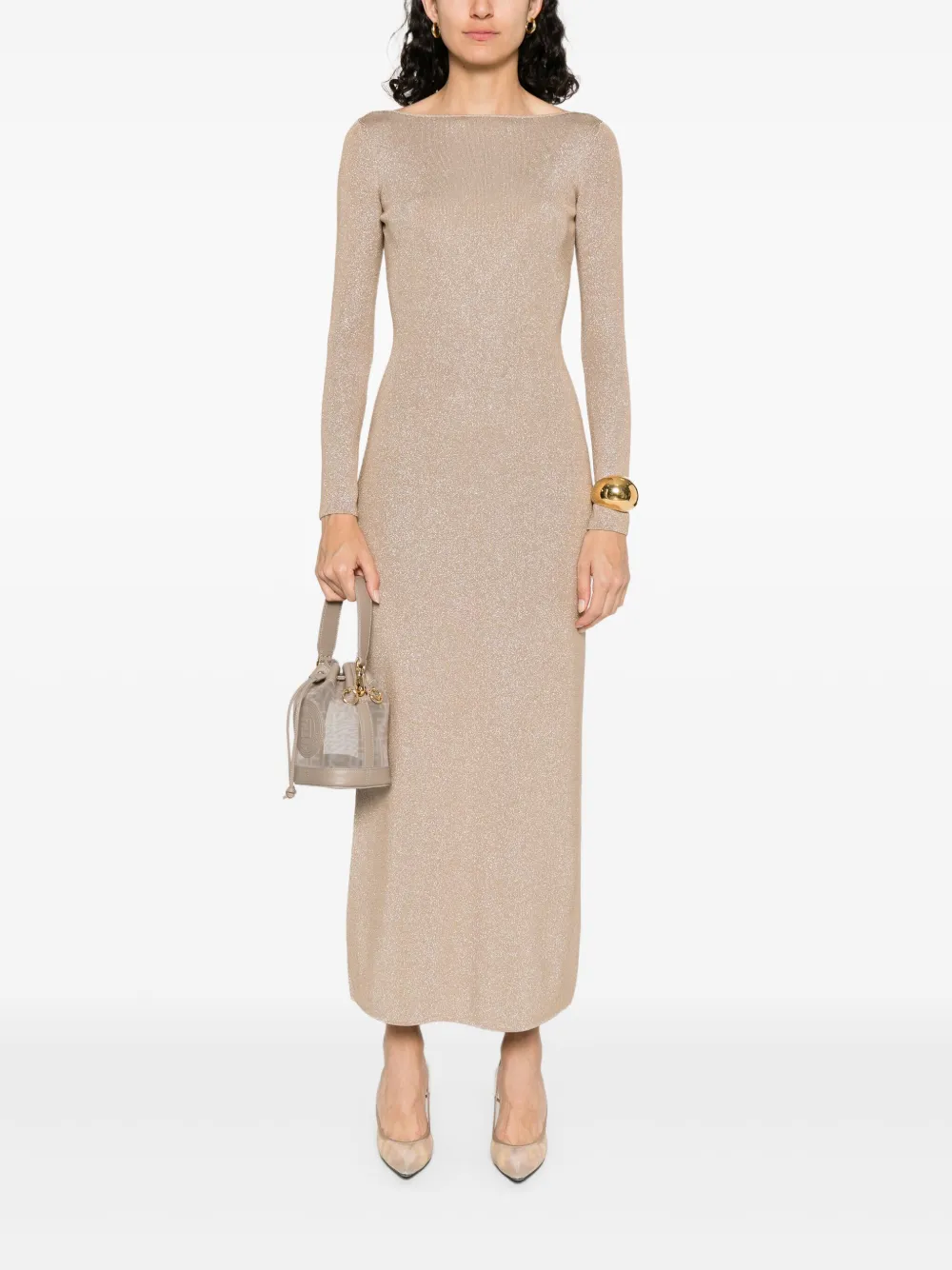 Max Mara Jurk met boothals - Beige