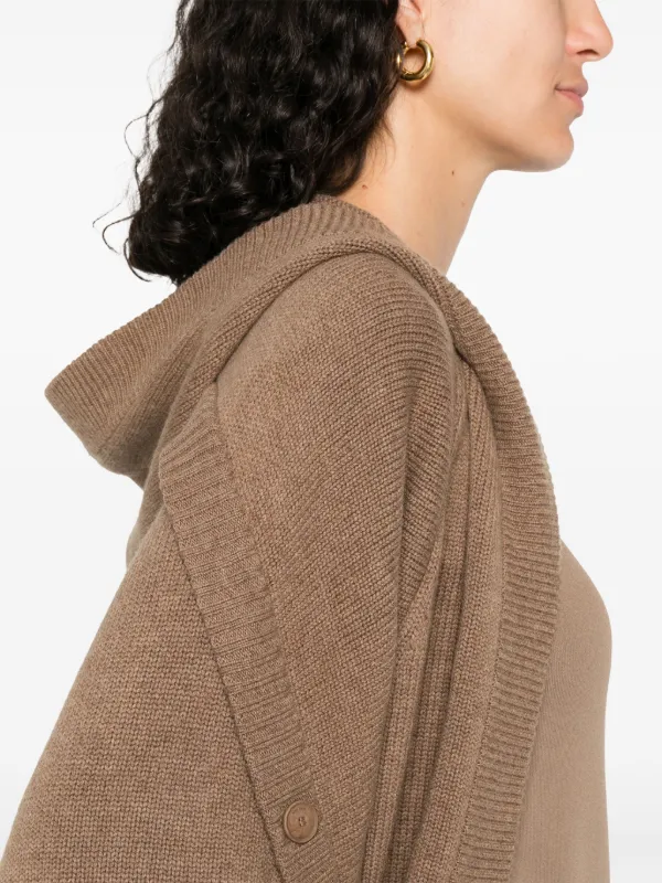 Max Mara Hooded Cardigan | Brown | FARFETCH