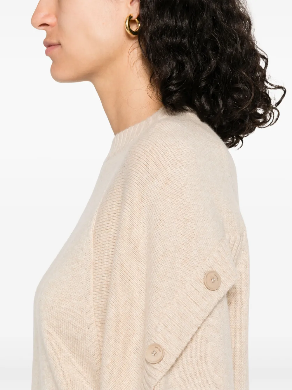 Max Mara Trui met ronde hals Beige
