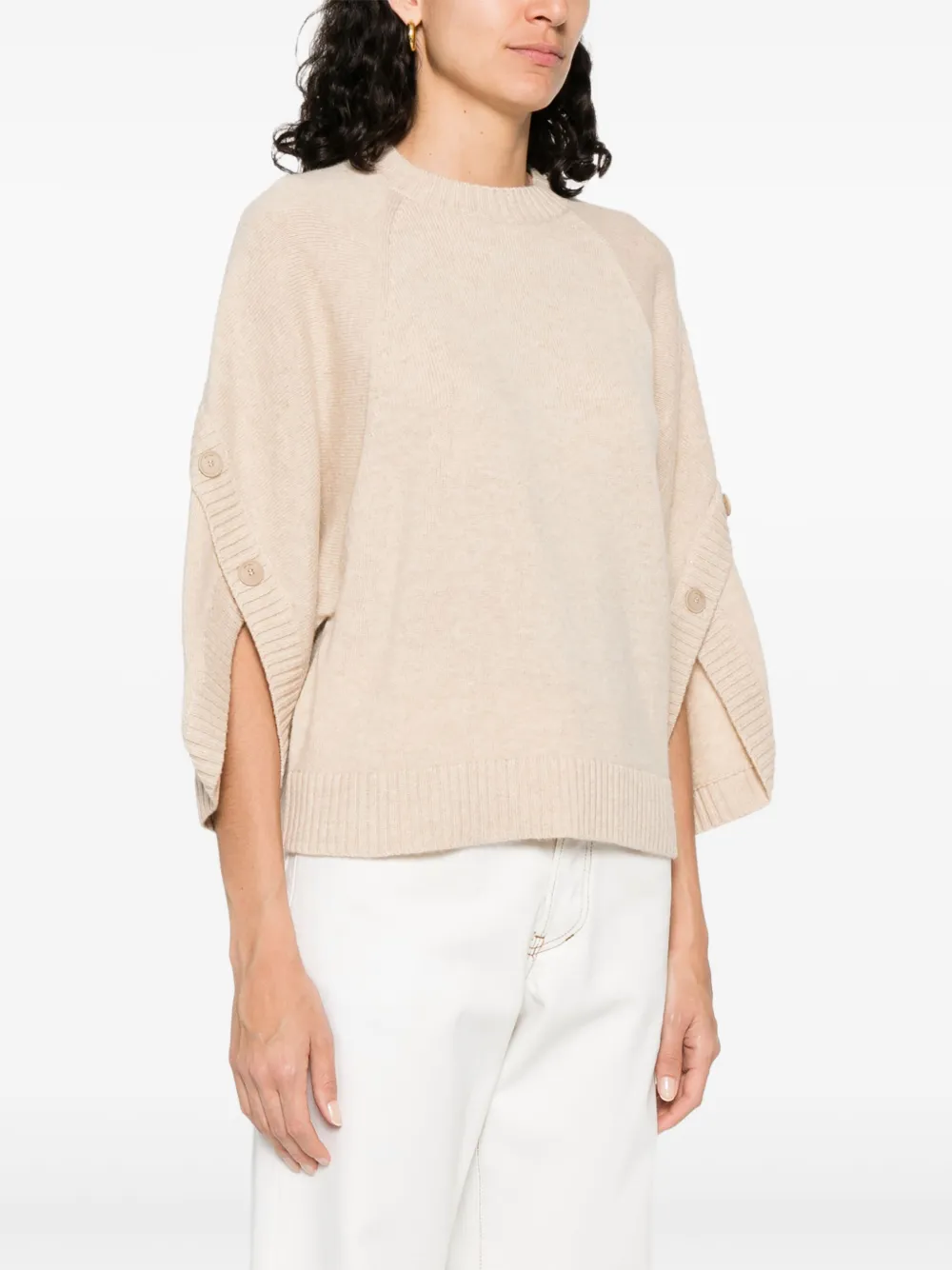 Max Mara Trui met ronde hals Beige