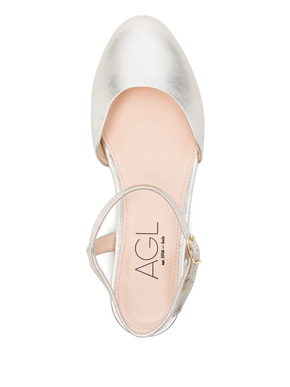 AGL metallic-leather pumps Gold