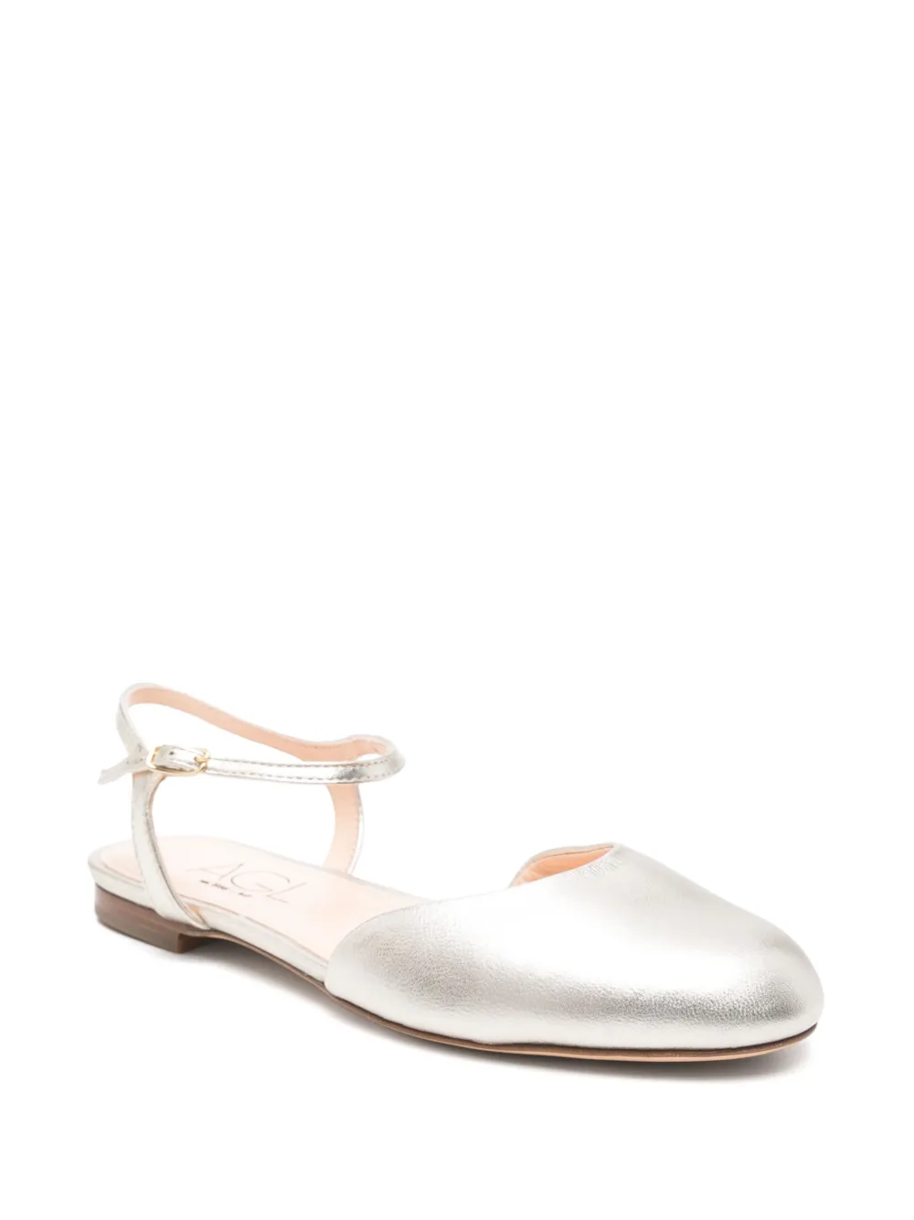 AGL metallic-leather pumps Gold