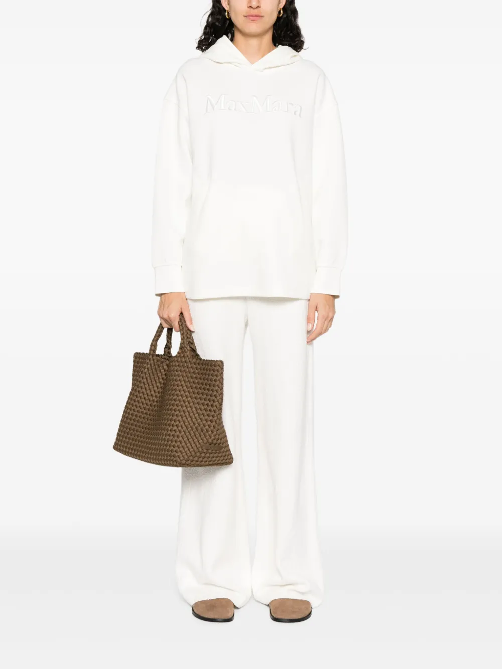 'S Max Mara Hoodie met geborduurd logo - Wit