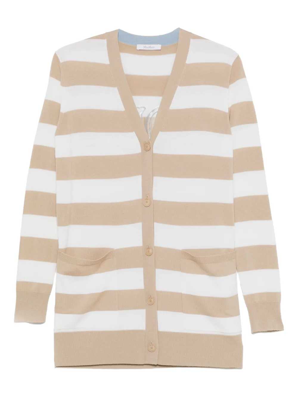 Max Mara バージンウール カーディガン - ホワイト Max Mara バージンウール カーディガン - ホワイト