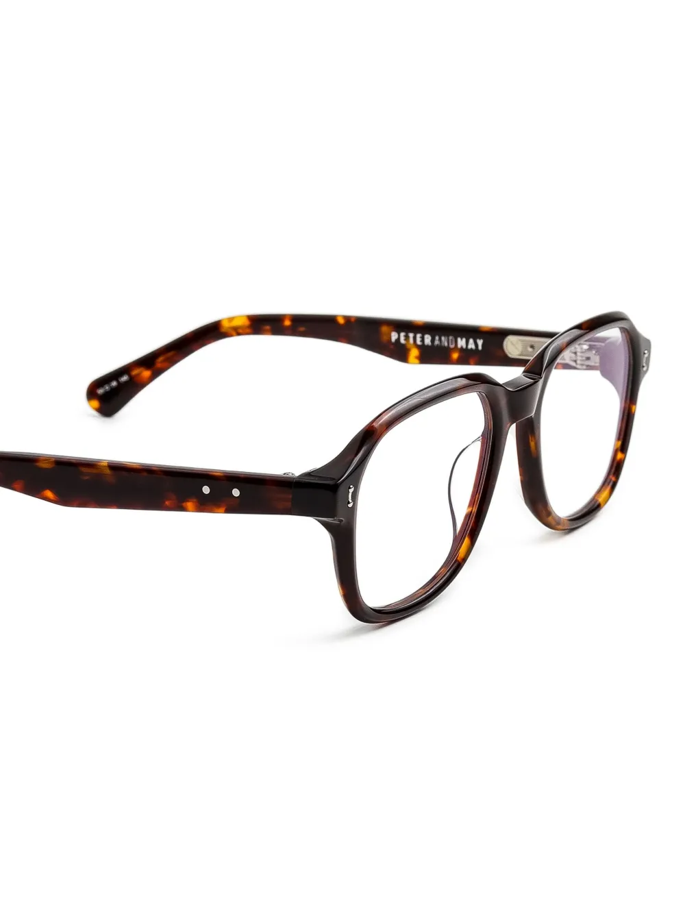  Peter And May Night Train Tortoiseshell Square-frame Glasses - Brown 