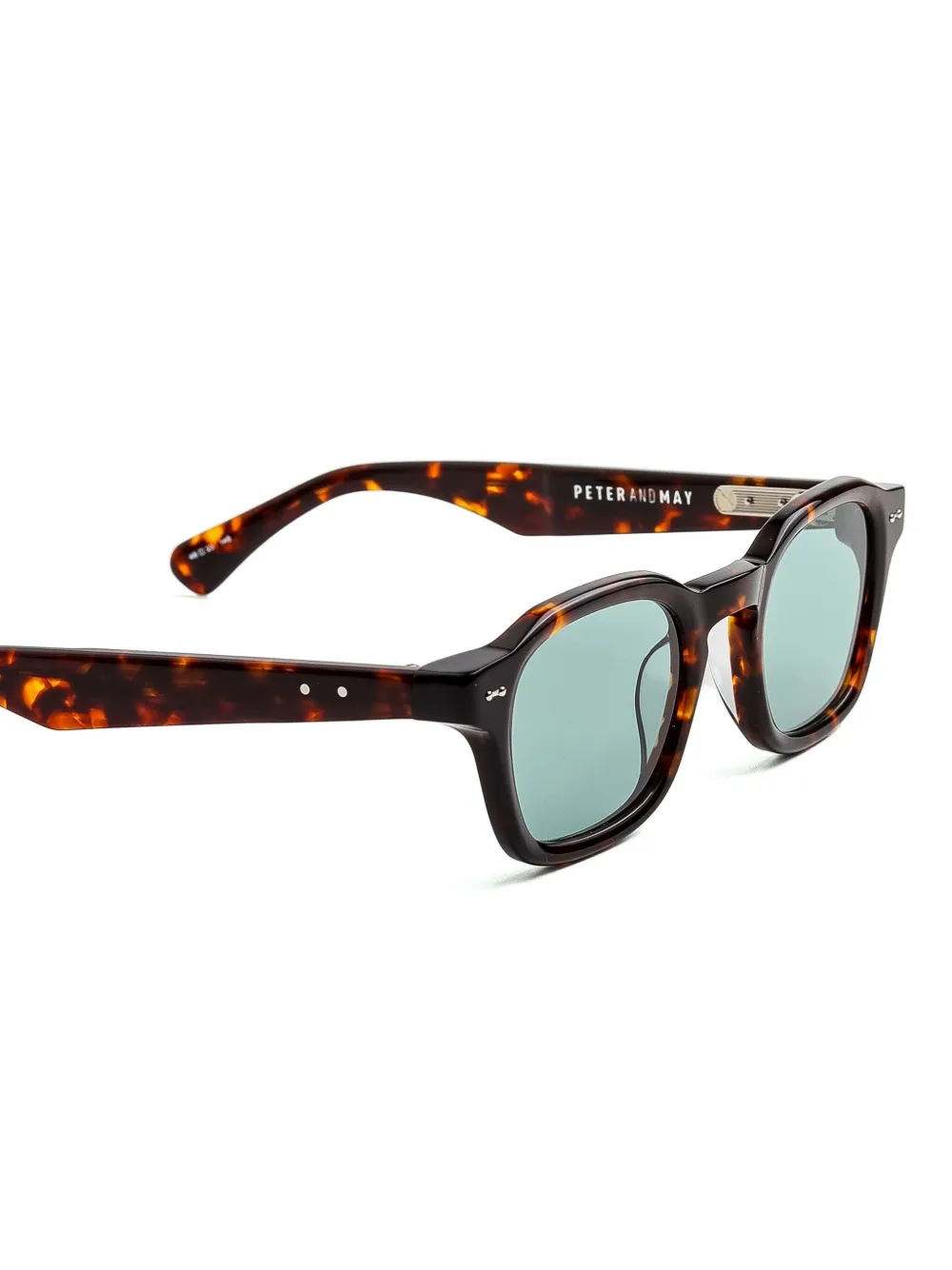 Peter & May Walk Hero zonnebril met vierkant montuur en schildpadschild-effect Bruin