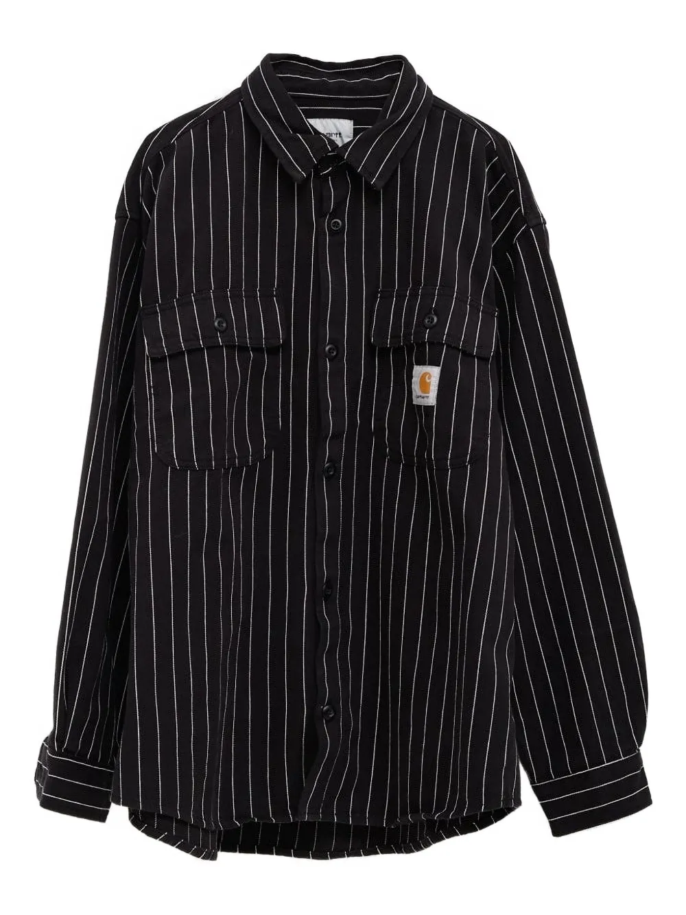 Carhartt WIP camisa Hendry de algodón a rayas | negro | Image 1