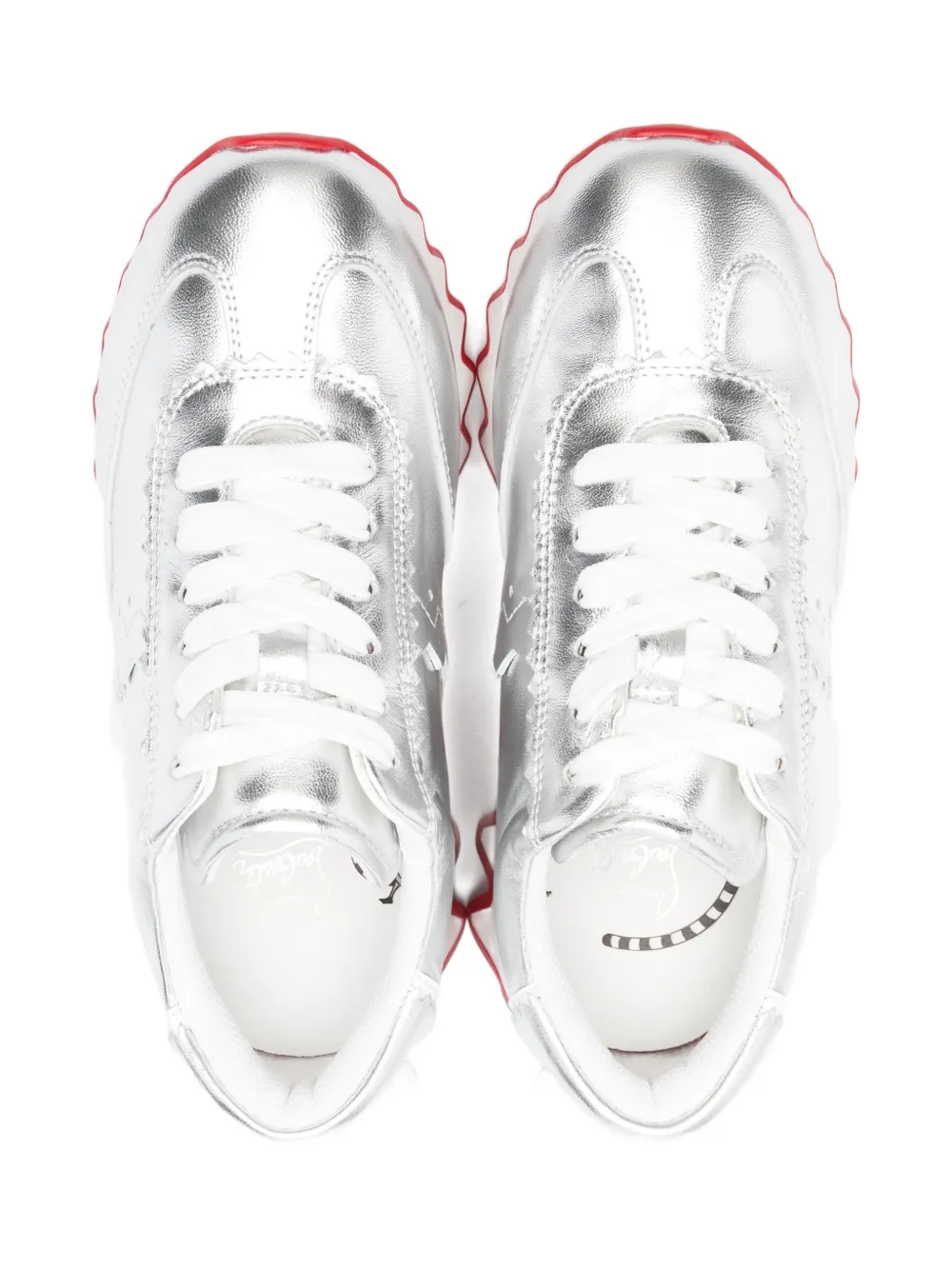 Christian Louboutin Kids panelled sneakers Zilver