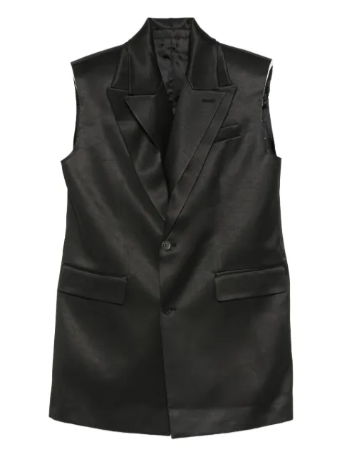 Jean Paul Gaultier sleeveless satin sleeveless blazer