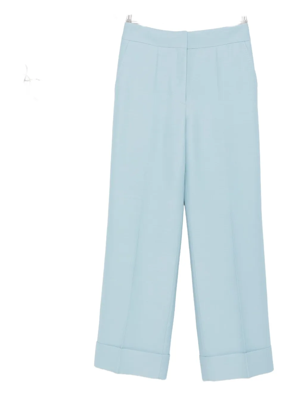 Valentino Garavani cuffed-hem tailored trousers Blauw