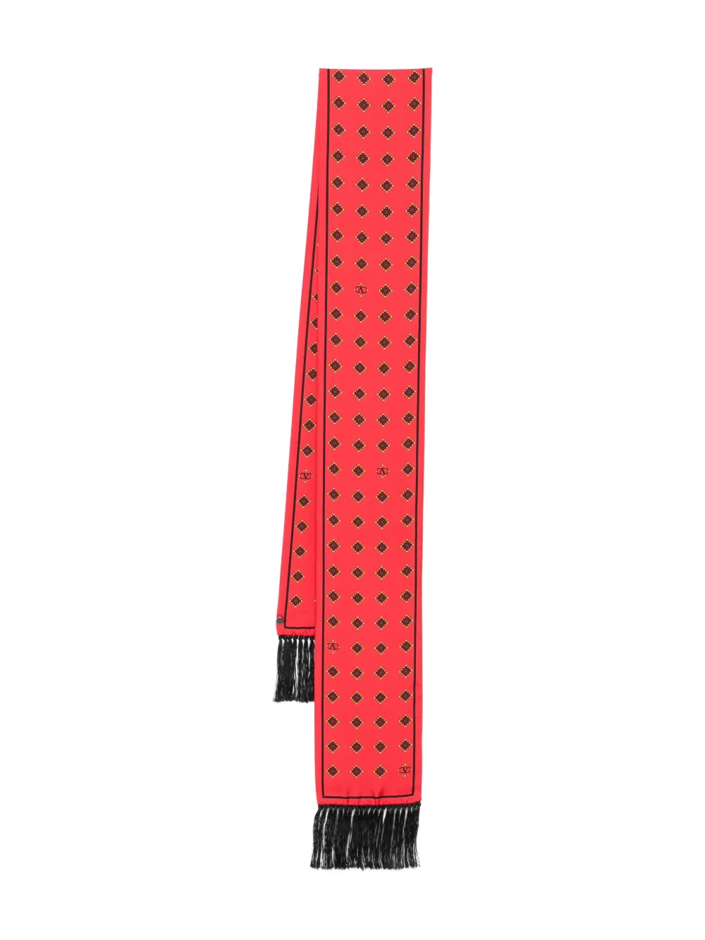 Valentino Garavani geometric-pattern silk scarf | Red | Image 1