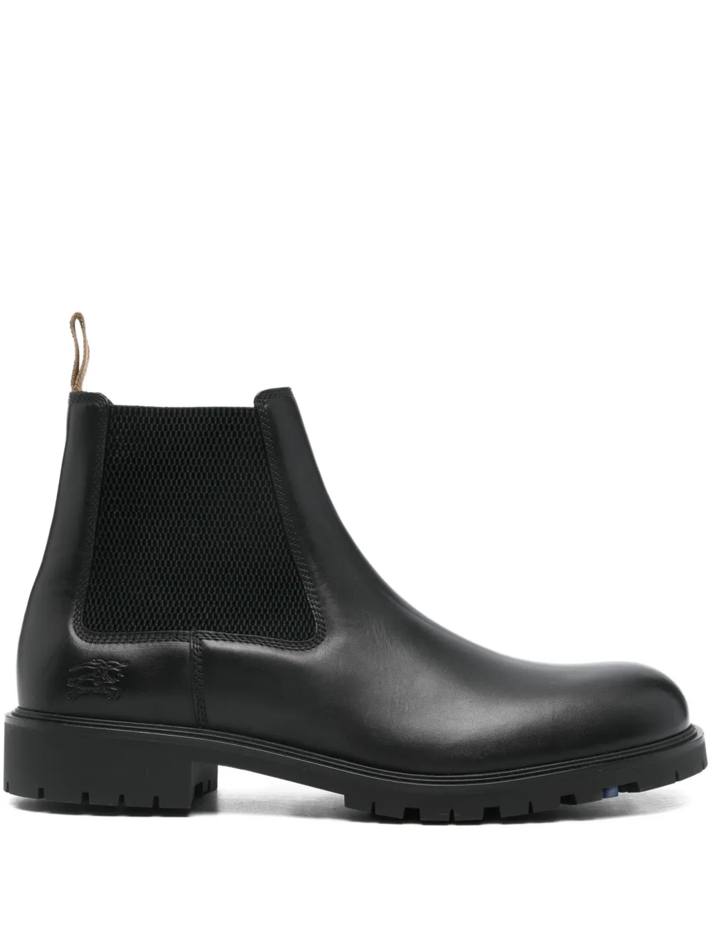 Burberry elastic-panel leather boots Zwart