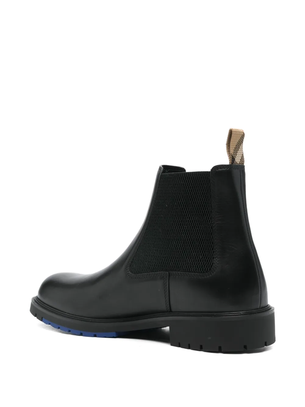 Burberry elastic-panel leather boots Zwart