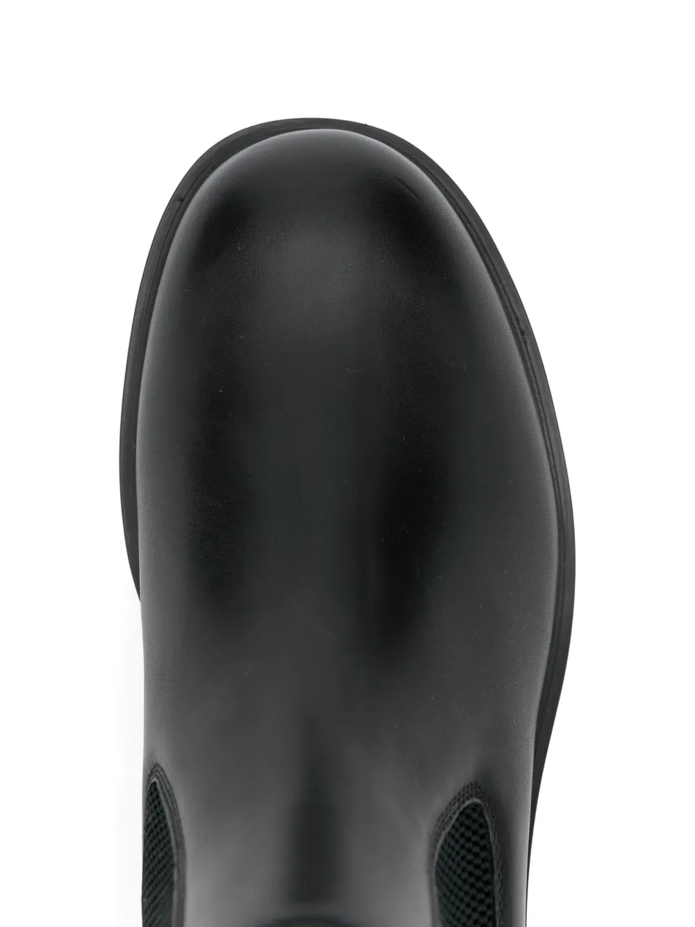 Burberry elastic-panel leather boots Zwart
