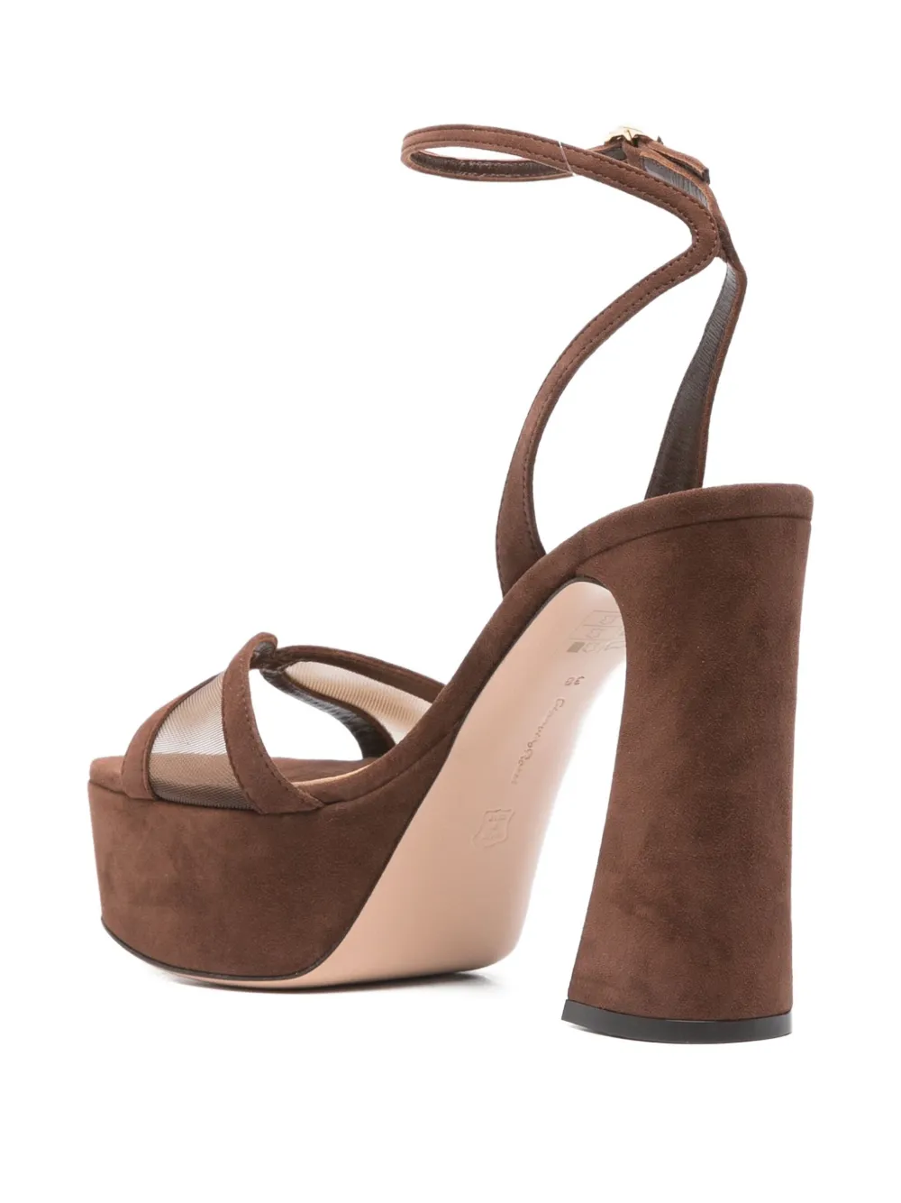 Gianvito Rossi 125mm platform ankle-strap sandals Brown