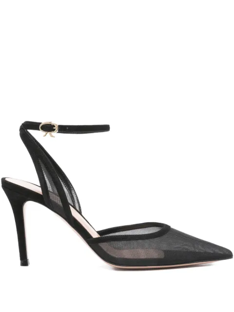 Gianvito Rossi 80mm mesh-panel pumps