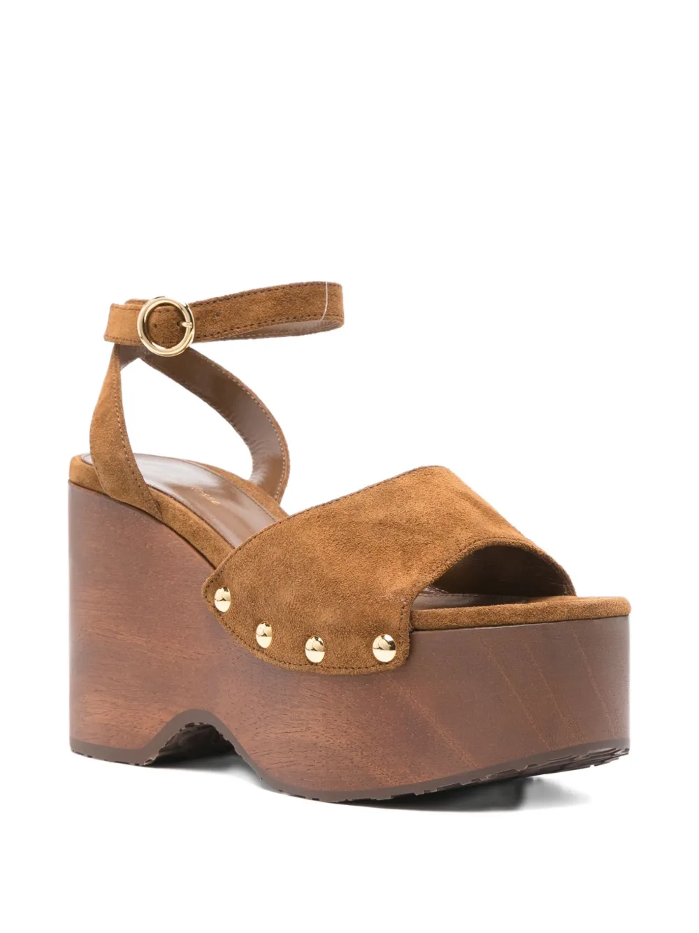 Gianvito Rossi 115mm wedge sandals Brown