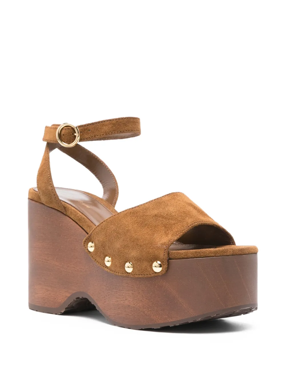 Gianvito Rossi 115mm wedge sandals Brown