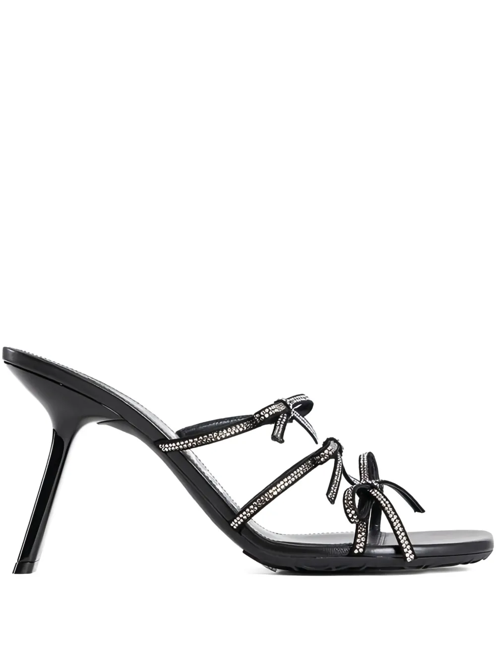 LOEWE crystal-embellished bow sandals | Black | Image 1