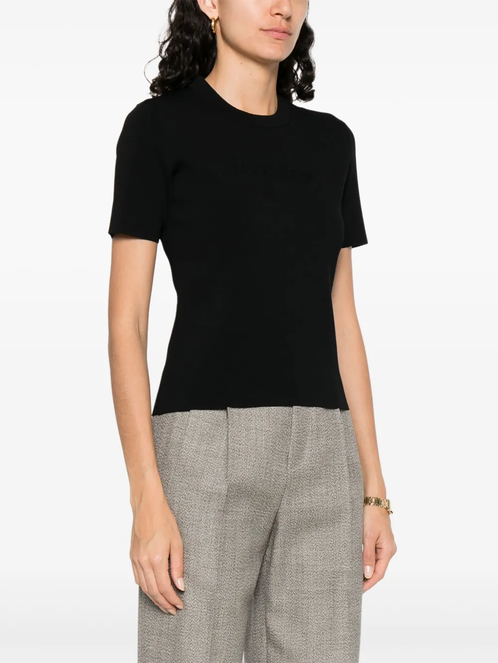 Max Mara T-shirt met ronde hals Zwart