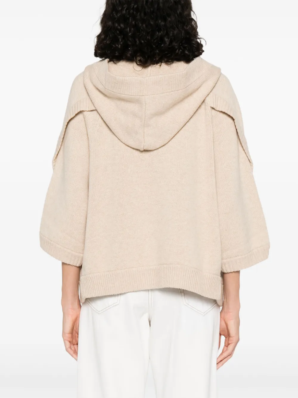 Max Mara Vest met capuchon Beige