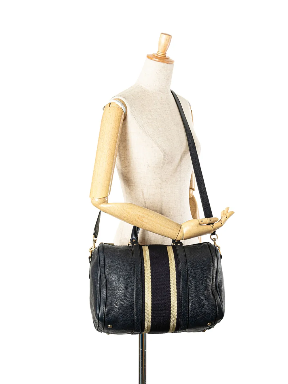 Gucci Pre-Owned 2000-2015 Calfskin Web Joy Boston Bag satchel | Pre-Owned | Image 2