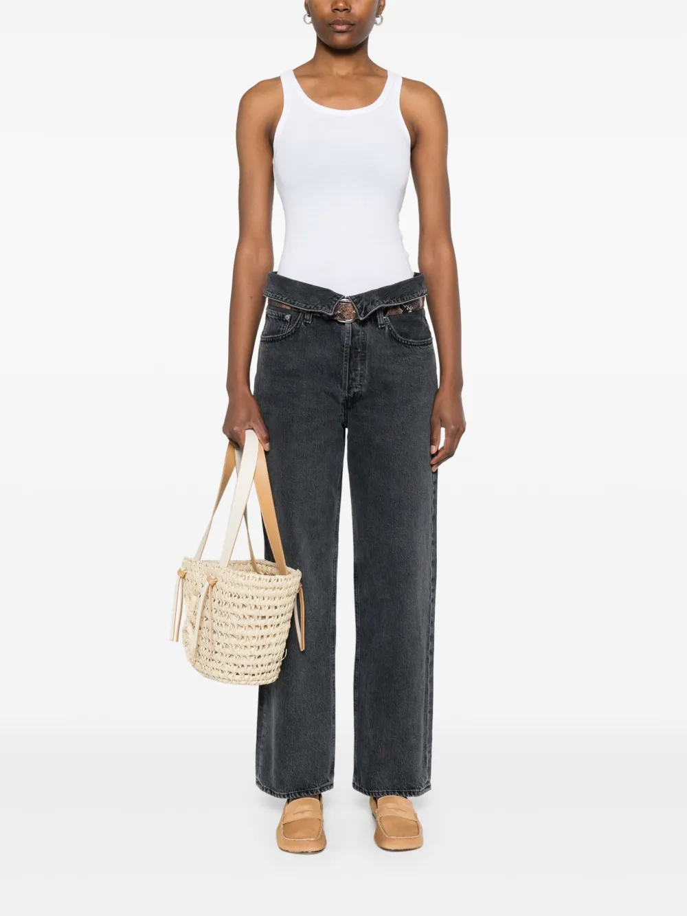AGOLDE Echo tapered jeans - Grijs