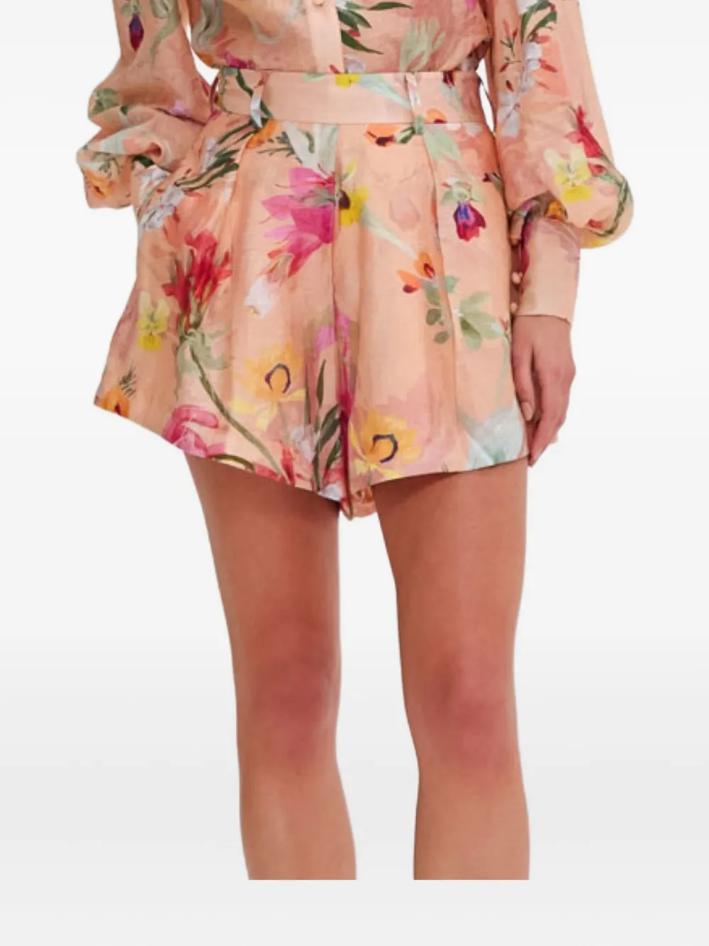 Patbo Lily Floral-print Shorts In Orange