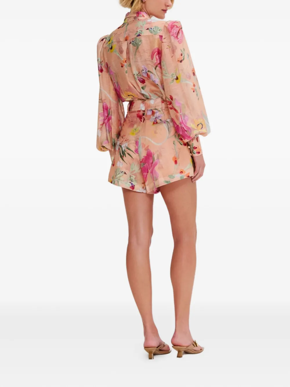 PatBO Lily floral-print shorts - Oranje