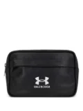 Balenciaga x Under Armour logo-print leather wash bag - Black
