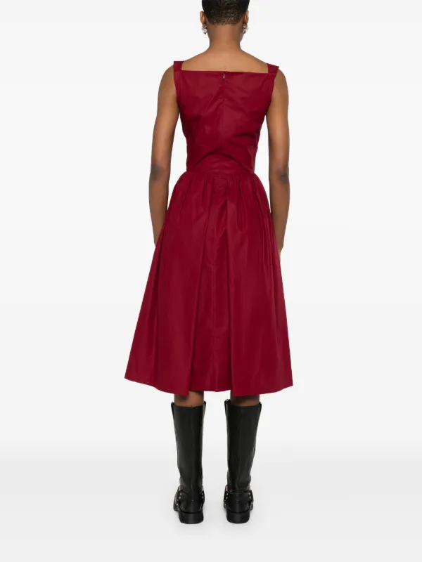 ワンピース VIVIENNE WESTWOOD RED AND GREEN COTTON MIDI DRESS Vivienne Westwood Sunday printed cotton midi dress Vivienne