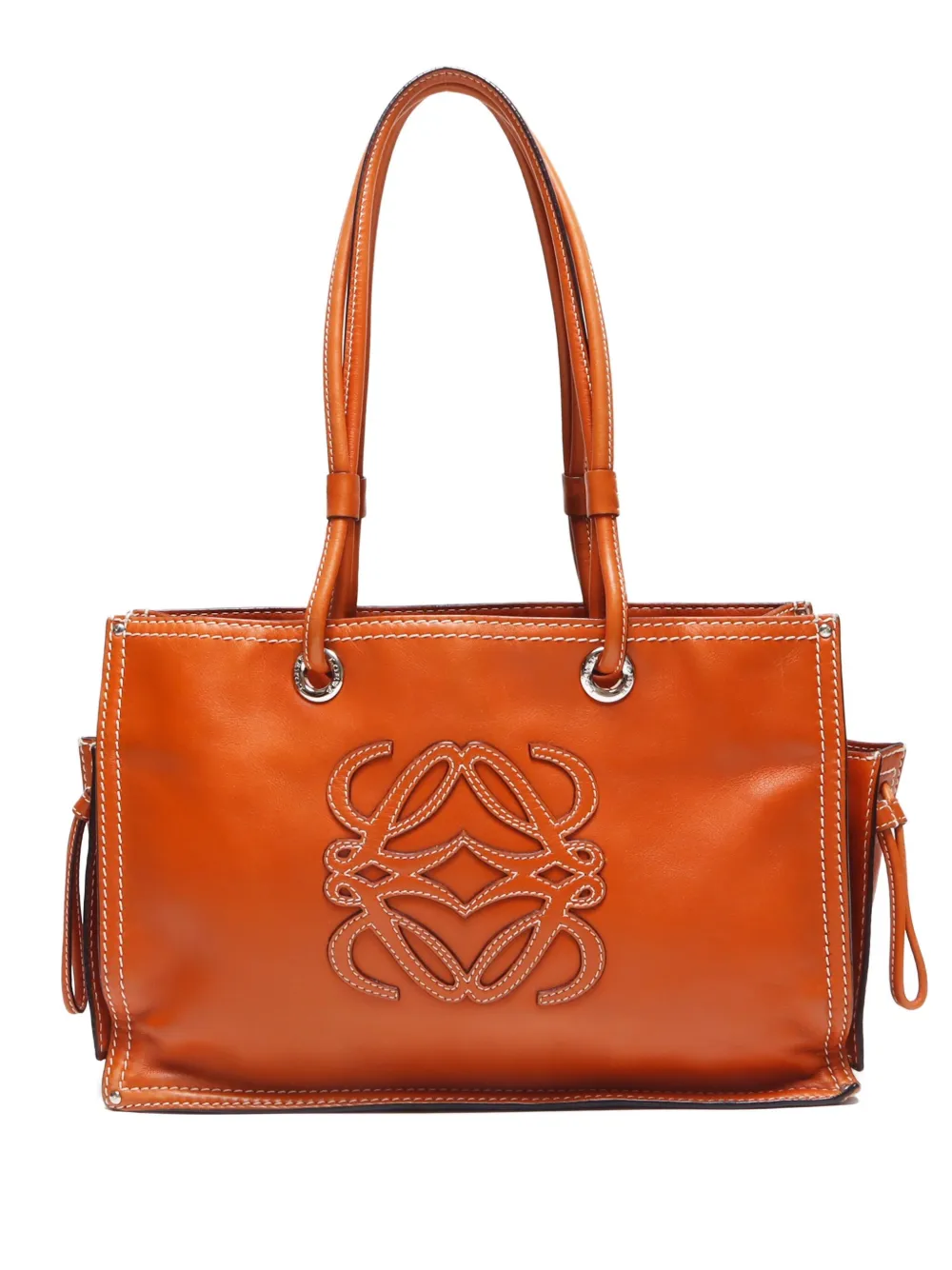 Loewe Pre-Owned 2000-2020 logo-appliqué leather tote bag | Brown | Image 1