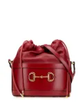 Gucci Pre-Owned 2016-2024 Leather Horsebit 1955 bucket bag - Red