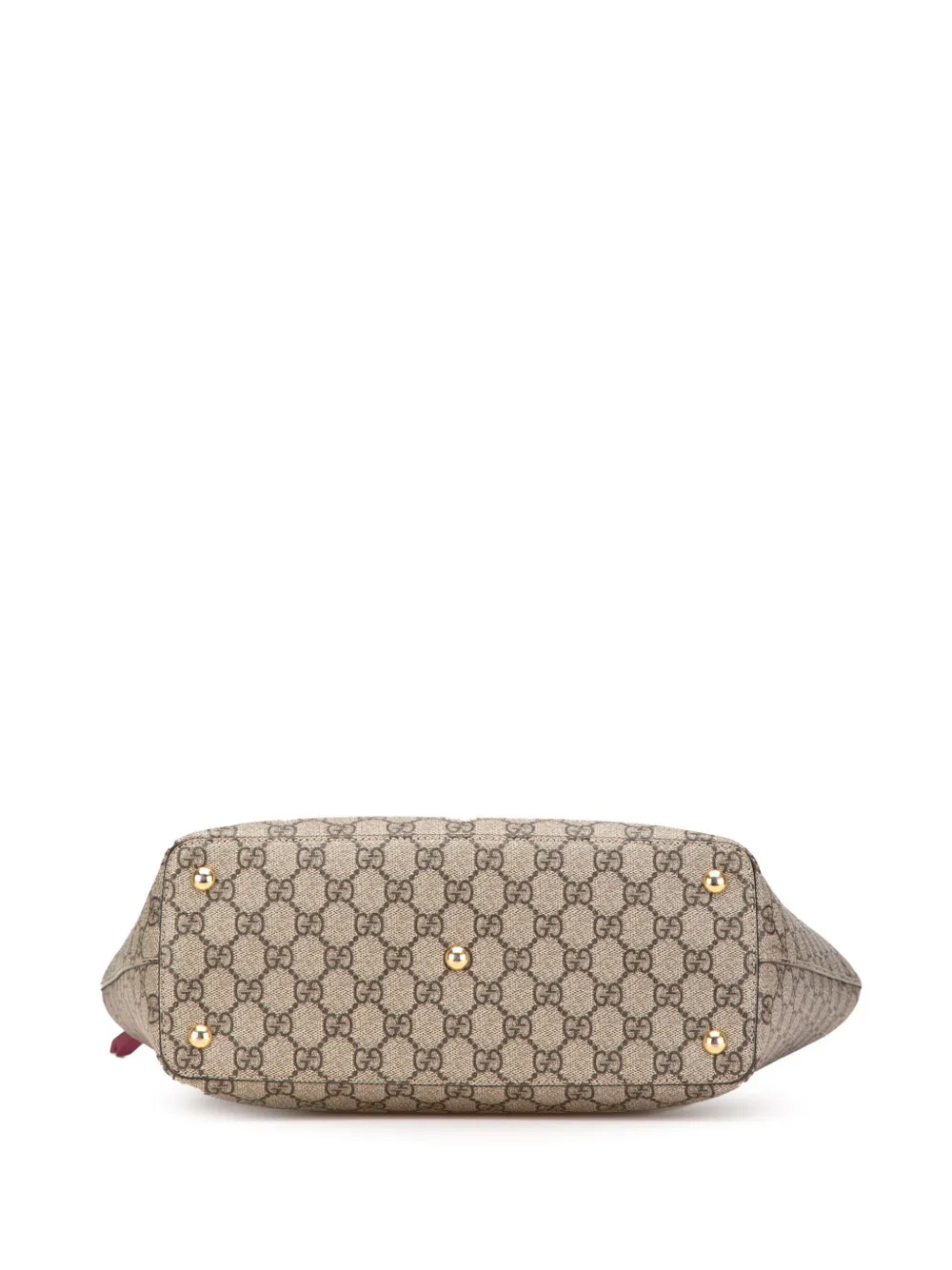 Pre-owned Gucci 2000-2015 Medium Gg Supreme Linea A Zip Tote Bag In Brown