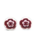 CHANEL Pre-Owned 2004 camellia-motif earrings - Pink