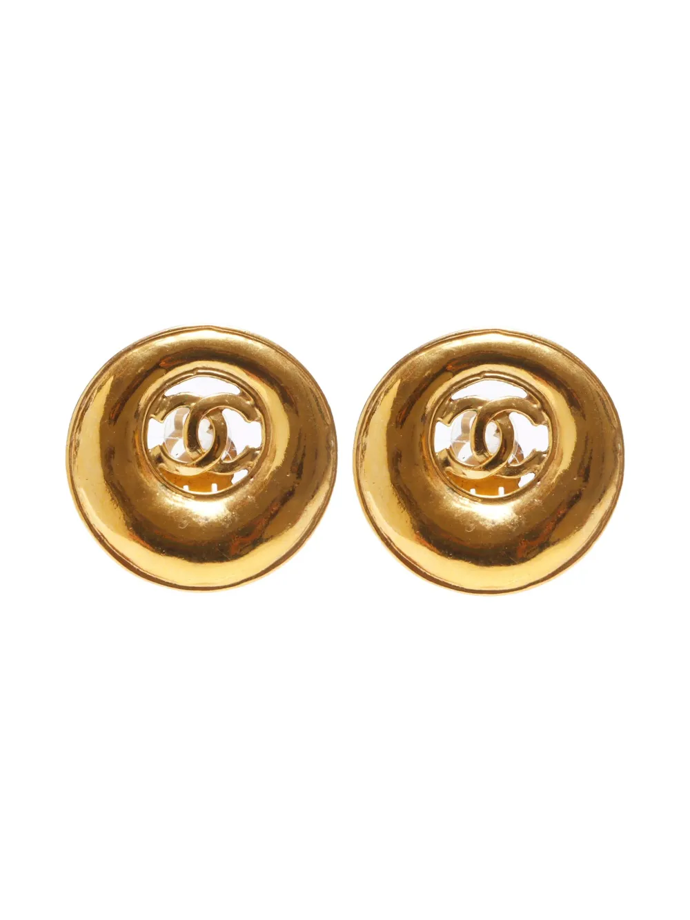 CHANEL Pre-Owned 1980-1990 ココマーク イヤリング - ゴールドトーン CHANEL Pre-Owned 1980-1990 ココマーク イヤリング - ゴールドトーン