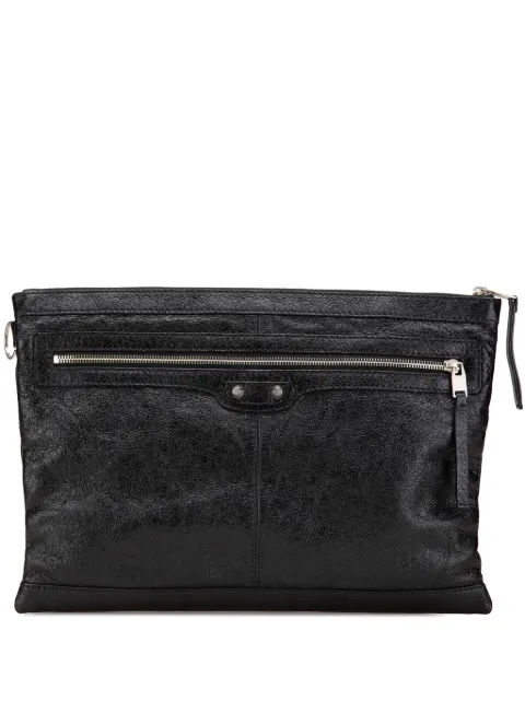 Balenciaga Pre-Owned 2000-2024 Large Lambskin Motocross Classic Clip clutch bag